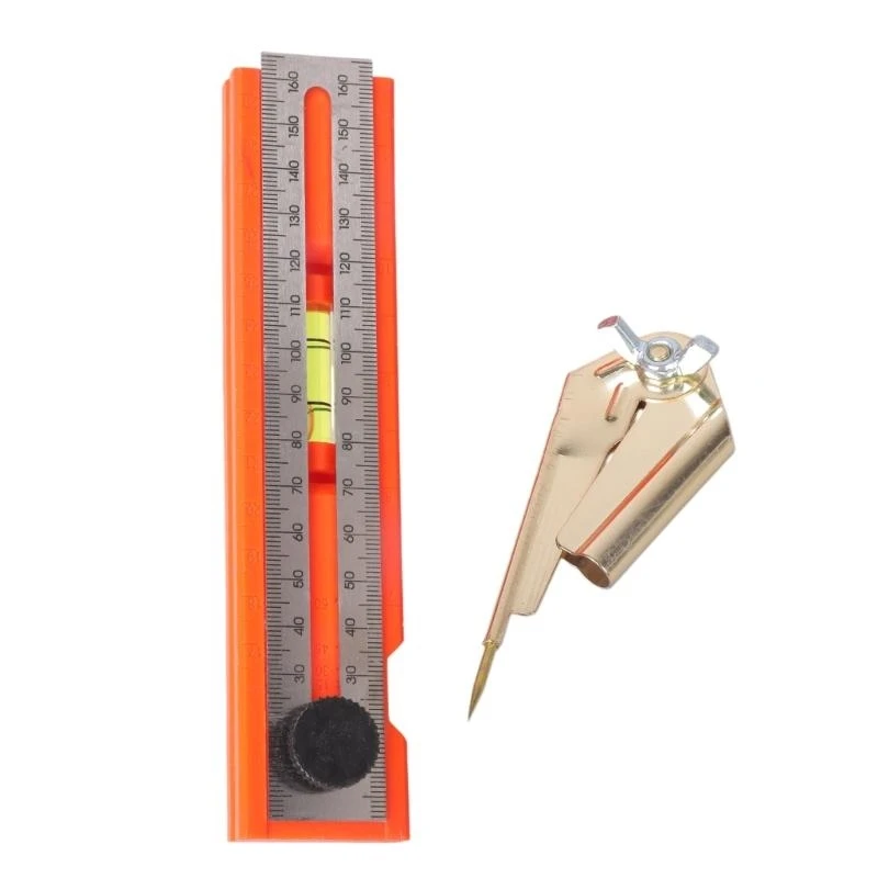Foldable Depth Measuring Ruler Woodworking Multi Angle Marking Ruler Adjustable Positioning Scribing Protractor Tool