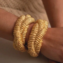 French retro bracelet metal brushed simple hand jewelry fashion geometric ladies pattern irregular open bracelet 2024