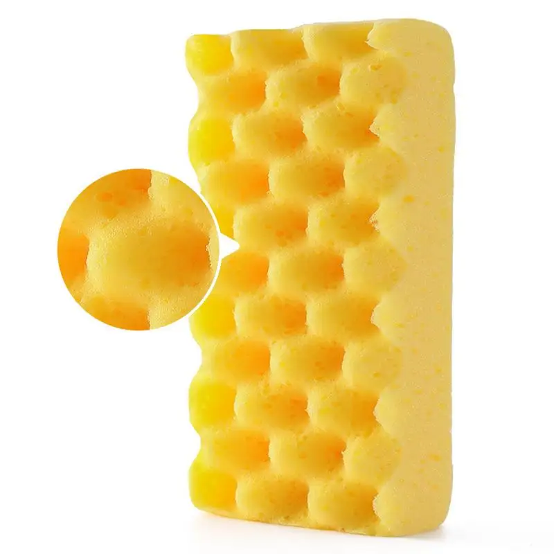 Car Sponges For Washing Non Scratch Large Wavy Shaped Sponge Block Scratch-resistant Portable Wheel Sponge For Bathroom