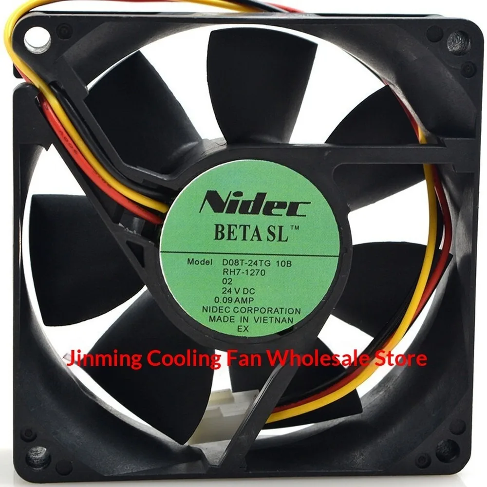 

For Nidec D08T-24TG 10B 8025 8cm DC24V 0.09A 3-wire cooling fan