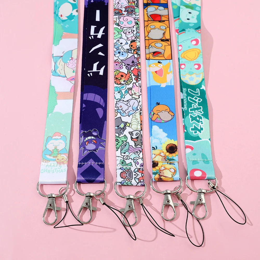 

Покемон ремешки брелок анимационный мультфильм значок держатель ID Кредитная карта пропуск веревка ремешок для ключей аниме аксессуары Подарки