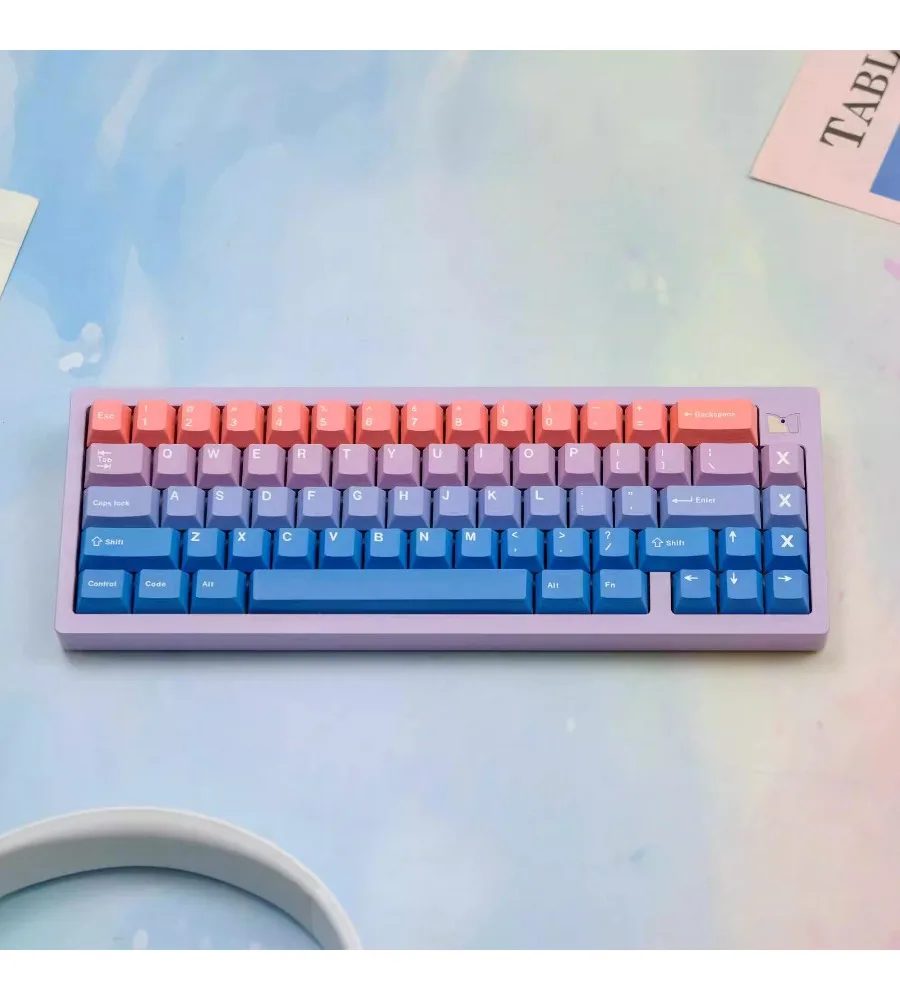 Fairy tale gradual change keycap 147 keys PBT material original height five-sided sublimation process suitable for mechanical