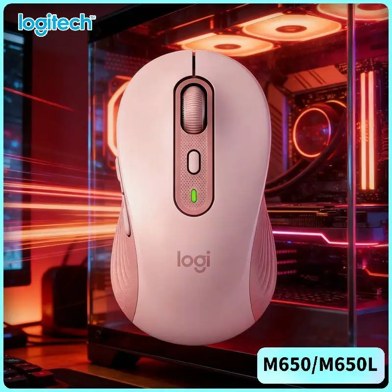 Logitech M650/M650L Ergonomic Mouse - Advanced Optical Sensor, Recycled Plastic Body, 5 Custom Buttons, 10m Range