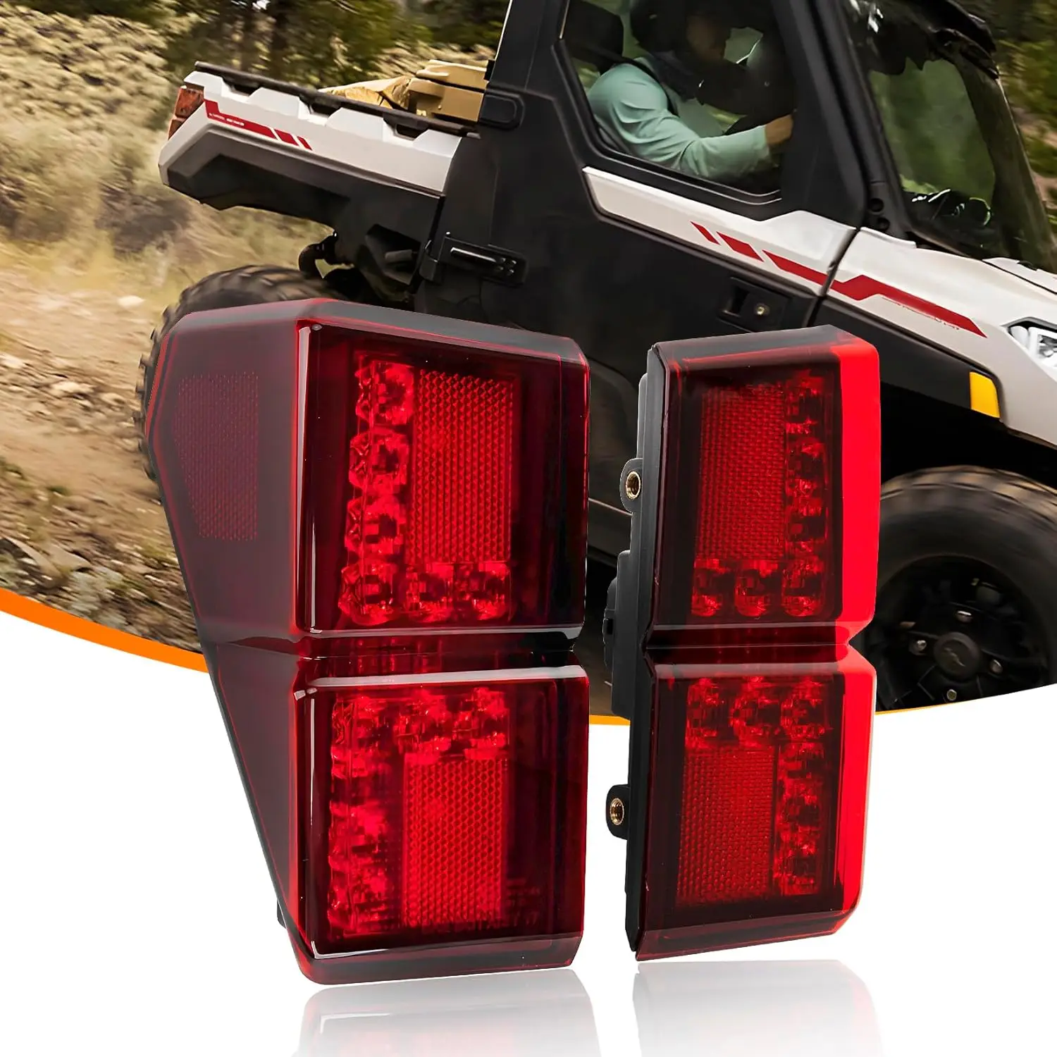 

Taillights for Ranger XP 1000 Crew 1000 2018-2024, Rear Brake Stop Lamp Replacement for OEM 2413766/2413767