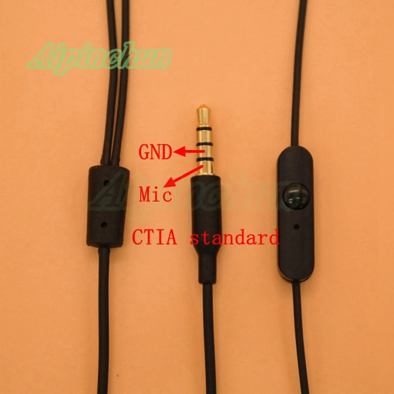 Аудиокабель Aipinchun для наушников, 3,5 мм, 2 цвета, 125 см