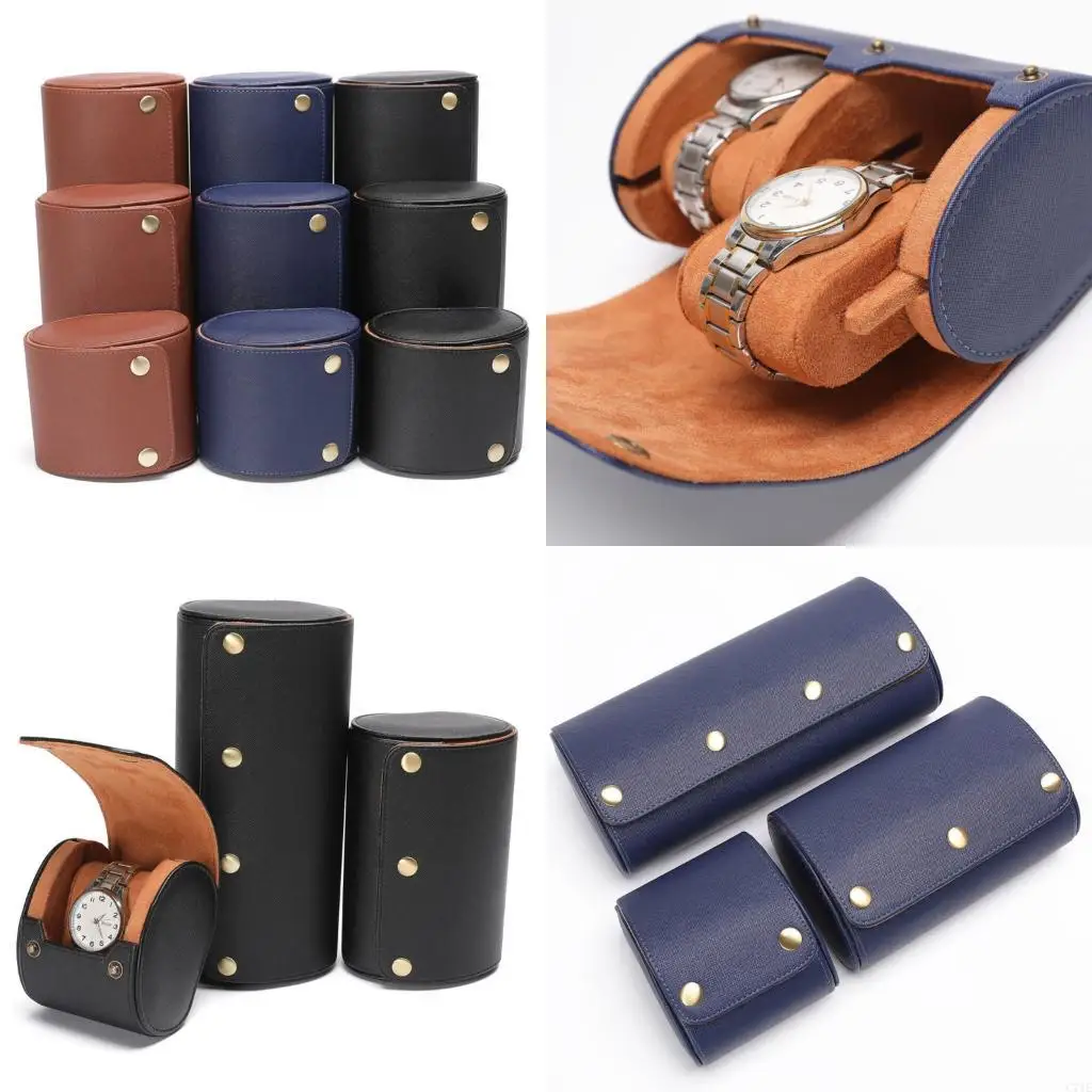 

Кожаные часы корпус пыли -надежные наручные часы Удобная коробка для хранения для часов Стильный аксессуар -организатор