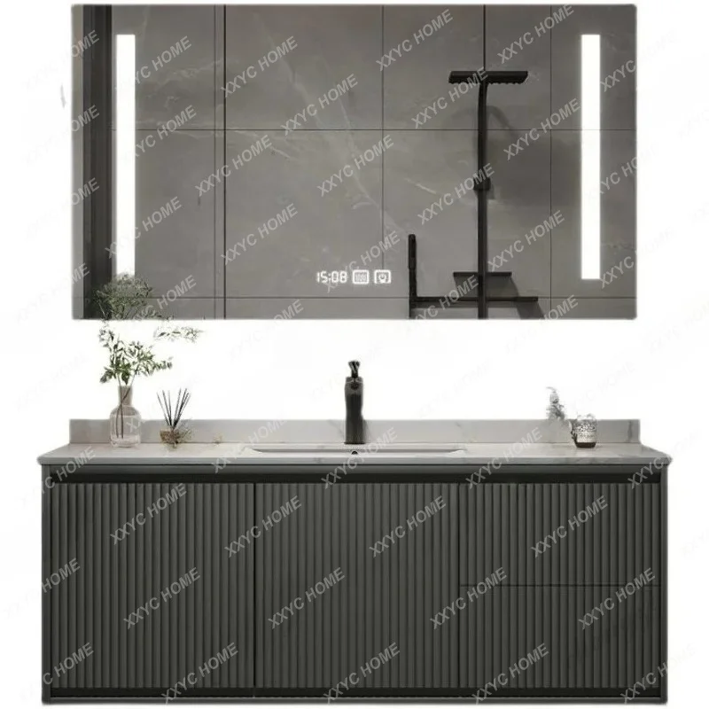 A Modern Organizer Bathroom Cabinet Wooden Door Washroom Vanity Bathroom Cabinet Shelf Storage Armoir Salle De Bain Home Furni
