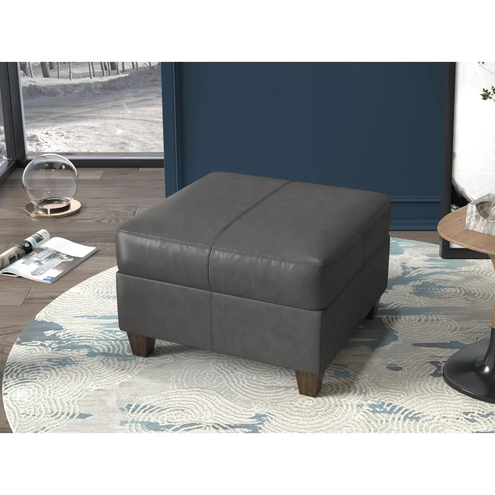 

Faux Leather Square Ottoman Module for Modular Sectional Sofa, Convertible Sectional Couch with Storage Ottoman Footrest Seat C
