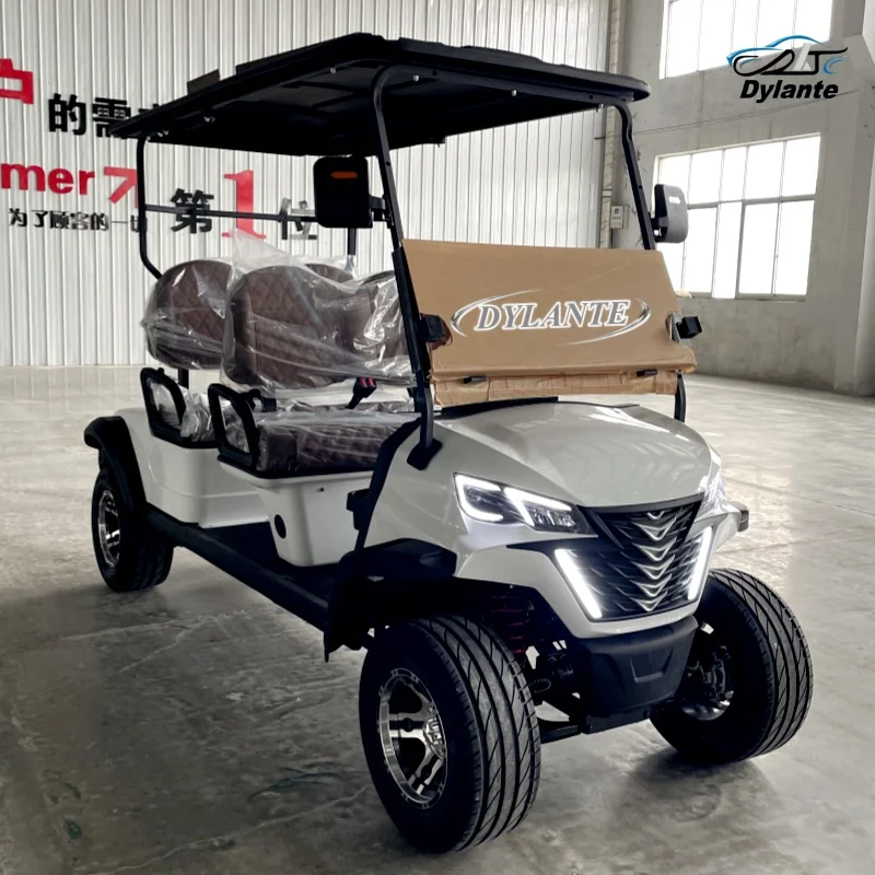 2026 New 4 Seater Electric Golf Cart Equipped with 4KW Powerful AC Motor 60V Controller Off-road Hunting Car
