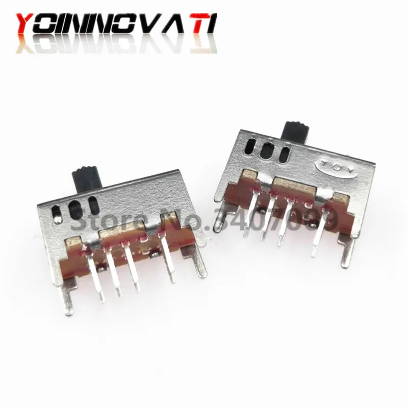 20 Pcs SS-23D03 SS-23D03-G5/G6 2P3T 3-Position 8 Pin Mini Horizontal Slide Switch 16mm x 12mm x 7mm SS23D03