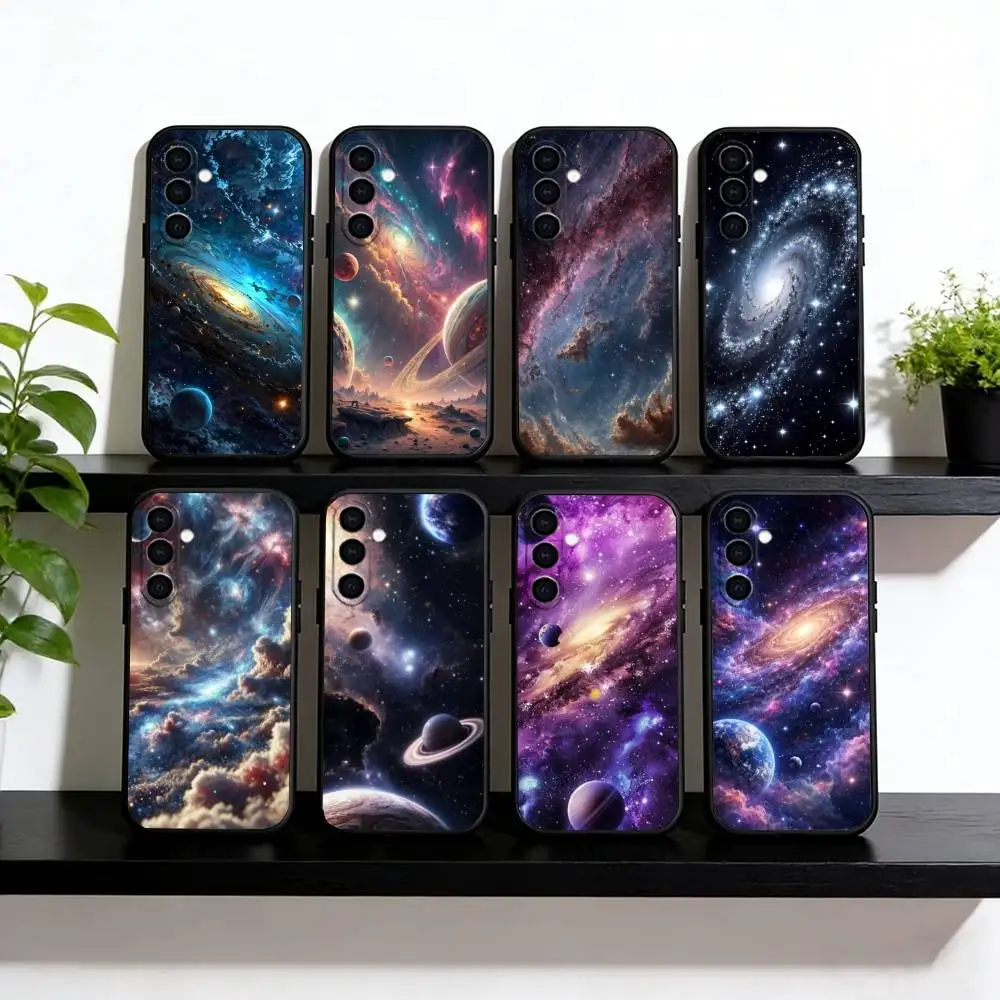 Galaxy Universe  Phone Case For Samsung Galaxy A73,A72,A71,A70,A53,A52,A51,Soft Silicone Black Cover
