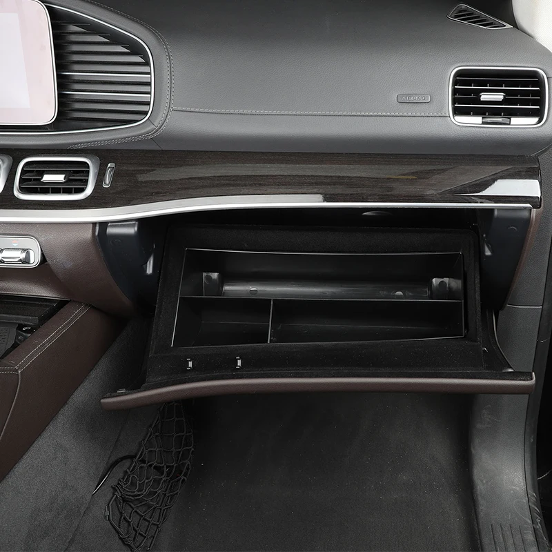 Car Passenger Gloves Divided Storage Box Car Accessories For Mercedes GLE GLS Class W167 X167 2020-2026 350/AMG 450 500e AMG