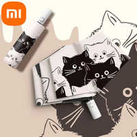 Xiaomi Cartoon Black White Cat Sunny And Rainy Dual-Use Umbrella UV Resistant Portable Folding Automatic Umbrella