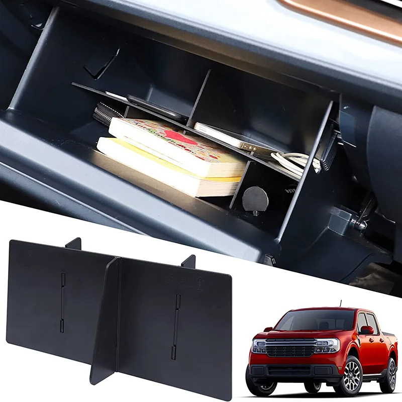 

Interior Accessories For Ford Maverick 2022 2023 2024 Car Glove Box Organizer Armrest Box Interval Storage Insert Divider