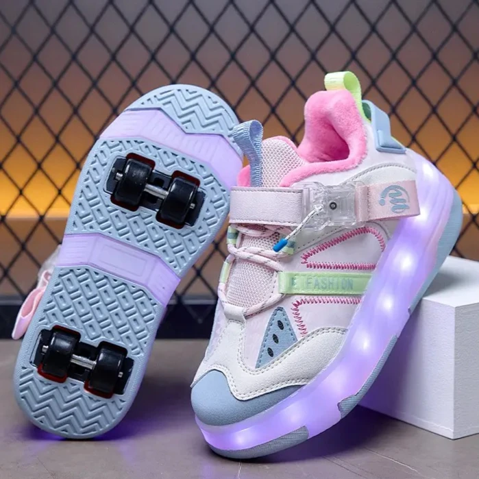 

2026 New children's walking shoes sports shoes and casual sports shoes kids Outdoor roller skates kids sneakers