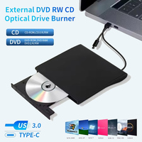 USB 3.0 External DVD RW CD Writer Slim DVD Recorder Portable Optical Drive Burner Reader Player Tray Type Portable For PC Laptop