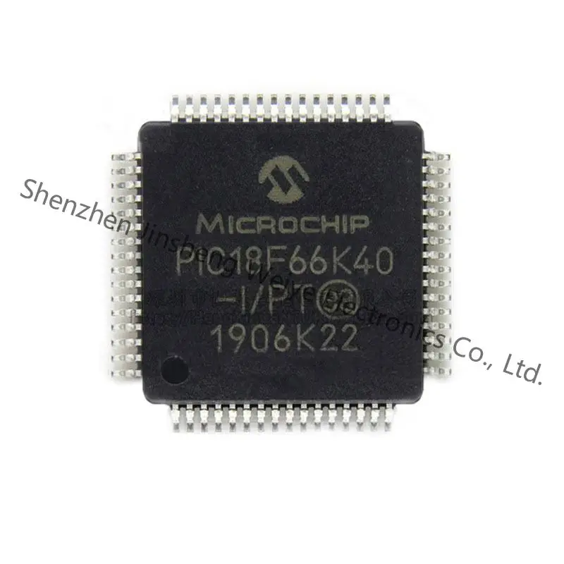 PIC18F66K40-I/PT 64KB Flash 4KB RAM 1KB EE 10b ADC2 DAC COMP PWM CWG SMT HLT WWDT