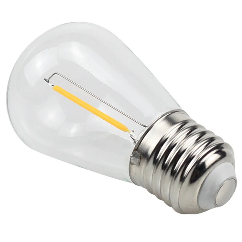 

A03F-10 Pcs Shatterproof LED String Lights Warm White 2700K E27 Base Waterproof For Patio Deck Bistro