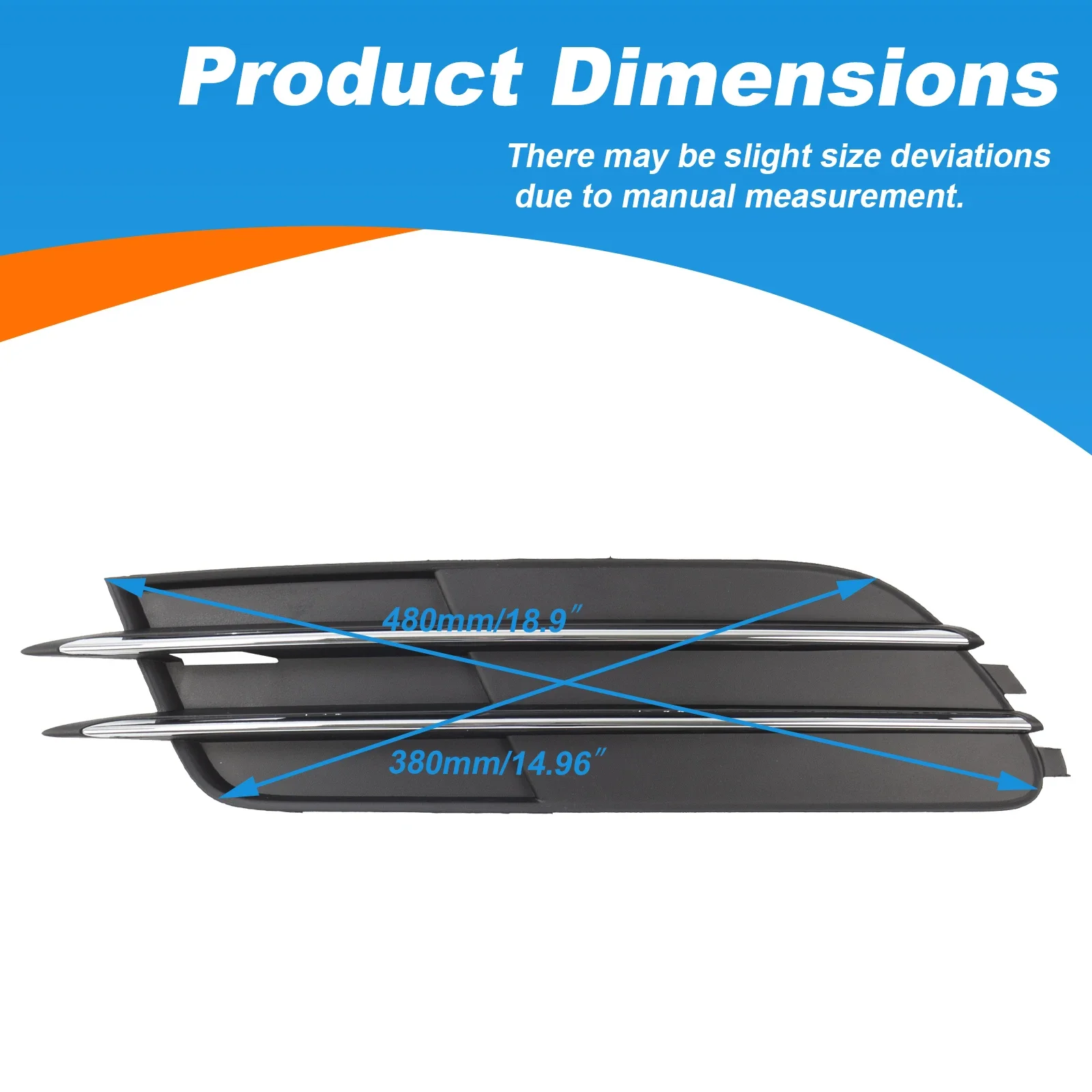 Luz de nevoeiro grill capa quadro sombra da lâmpada para audi a6/a6 quattro acessórios 2012 2013 2014 2015 4g0807681 4g0807682