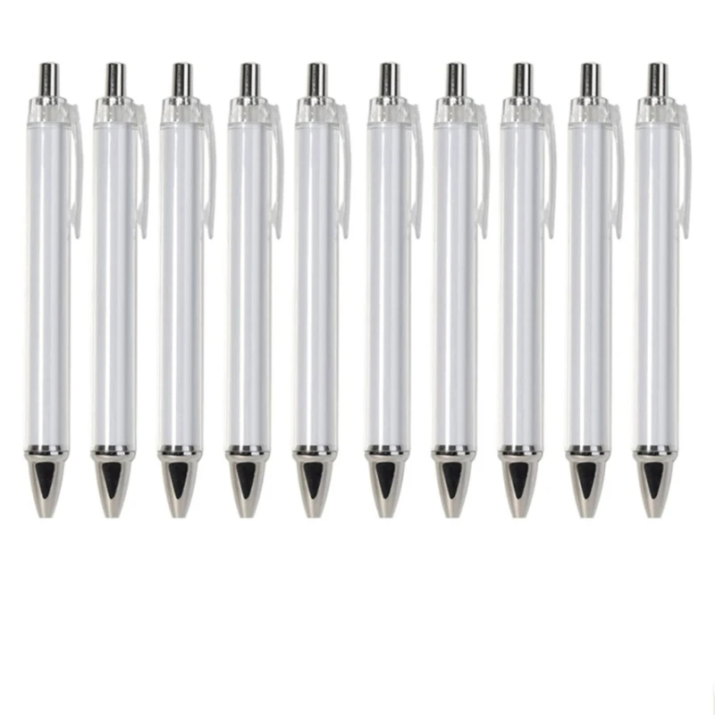 10Pcs Retractable Ballpoint Pen for Heat Transfer Printing Sublimation Pen