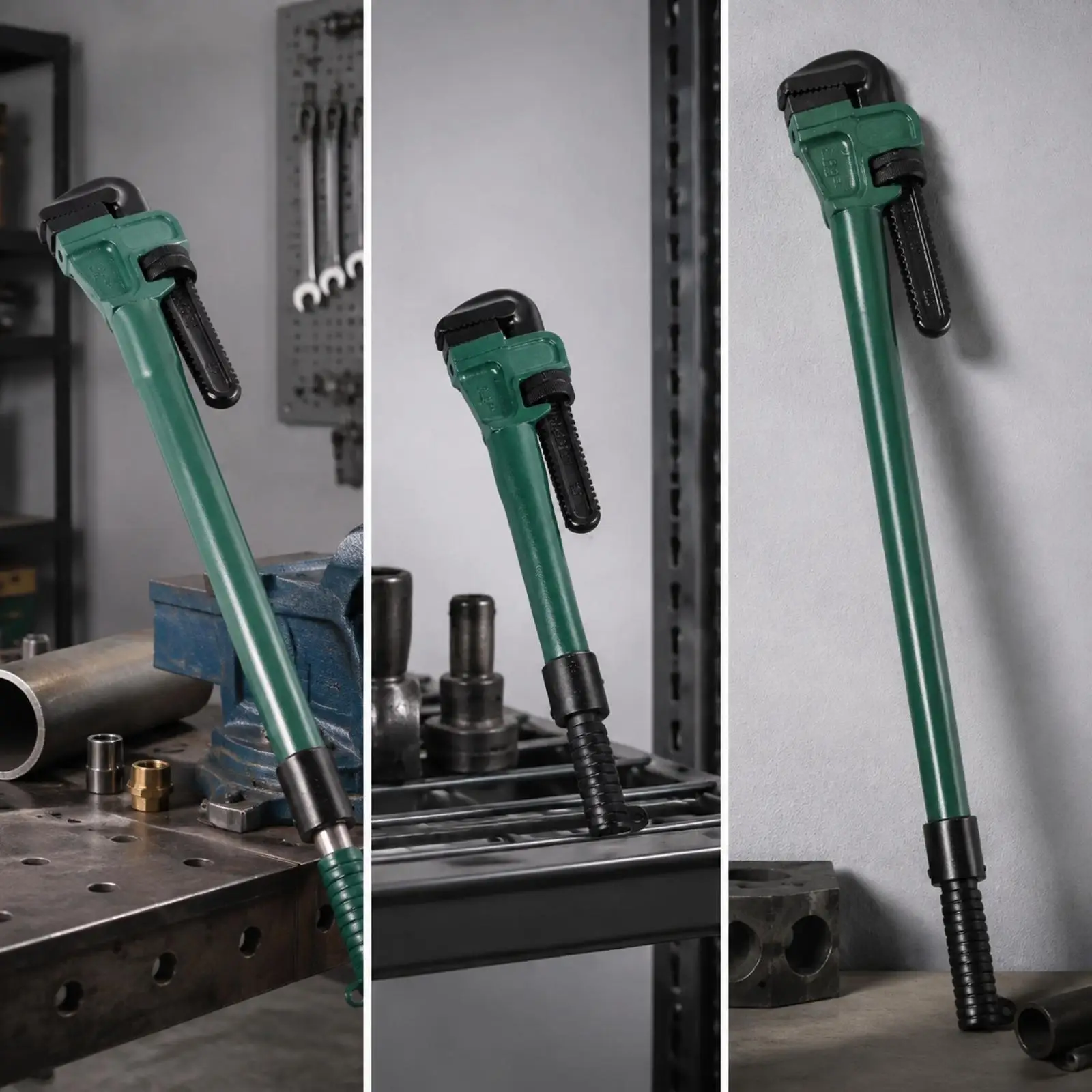 Pipe Wrench Extendable Telescoping Wrench Tool High-Rotational Force Non-Slip for Plumbers, Plumbing, Workshop
