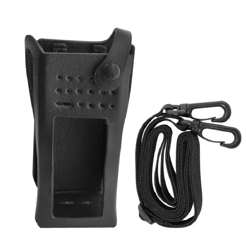 PMLN5840 Hard leather sleeve with 3-inch rotating belt ring For Motorola Walkie Talkie DP4801e DP4800e XiR P8660i Two Way Radio