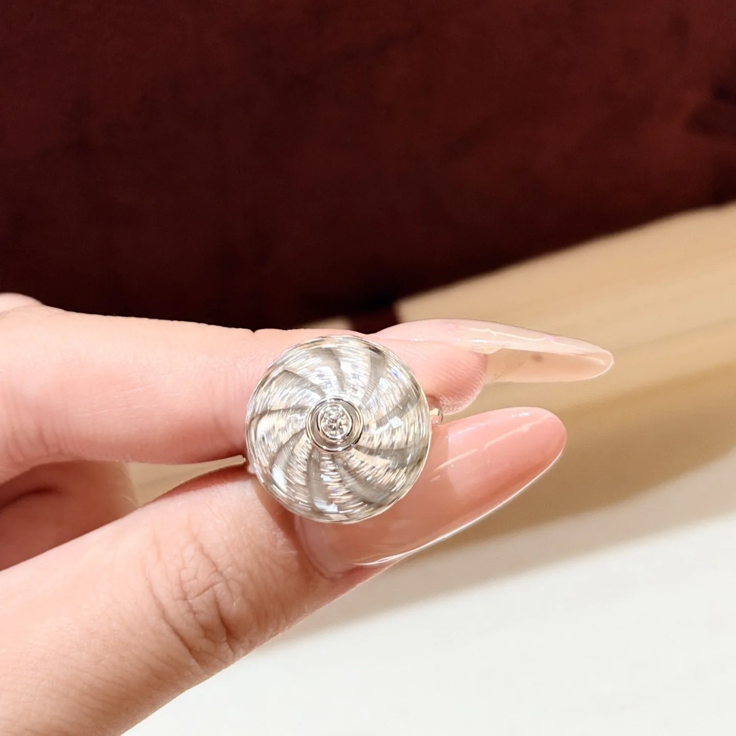 Trendy Real 925 Sterling Silver Spinner Ring For Women Rotating Round Pinwheel Pave Anniversary Gift Luxury Fine Jewelry