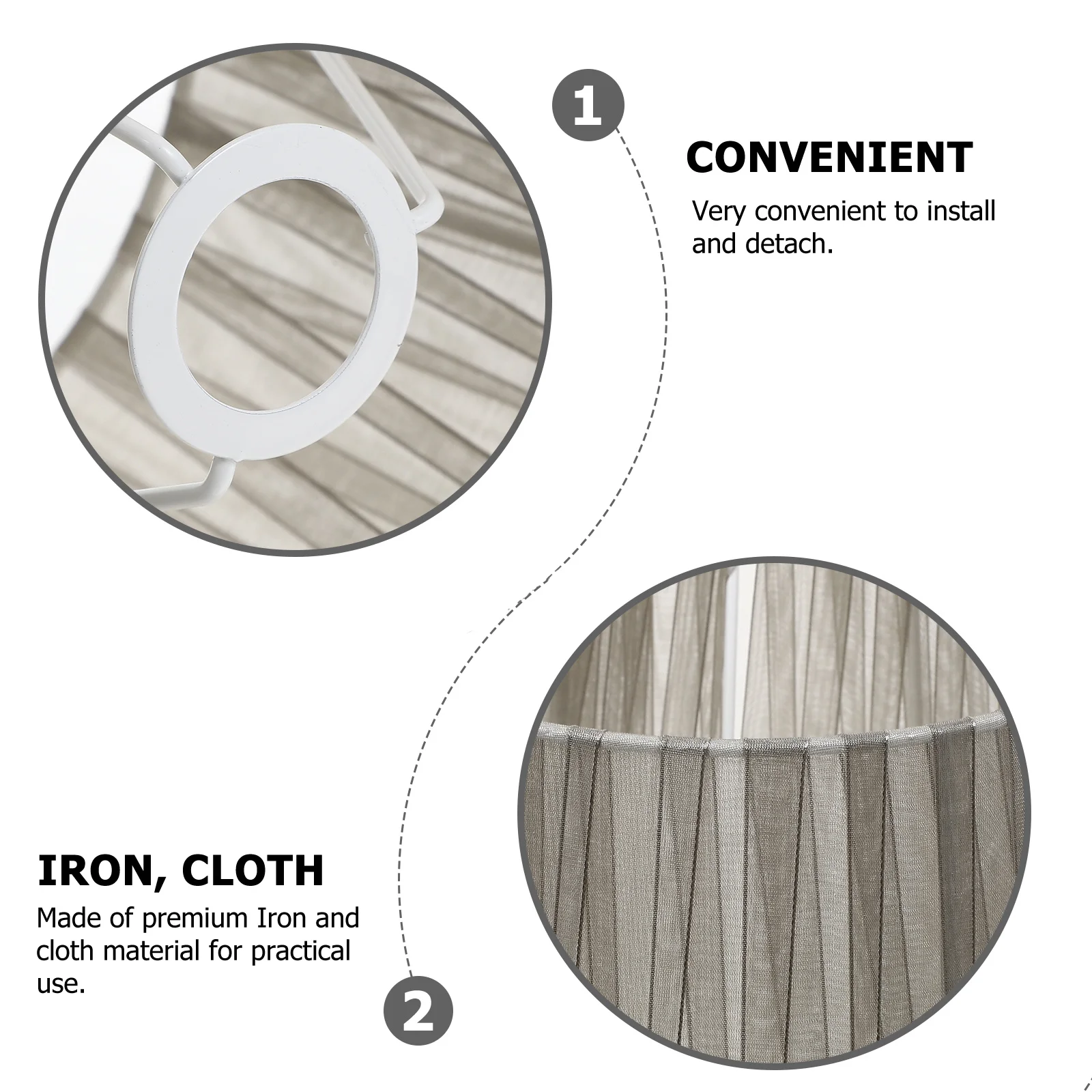 

Drum Lamp Shade Replacement Wear-Resistant Fabric Table Lamp Cover For Bedroom Floor Light Simple Style Home Hotel Indoor