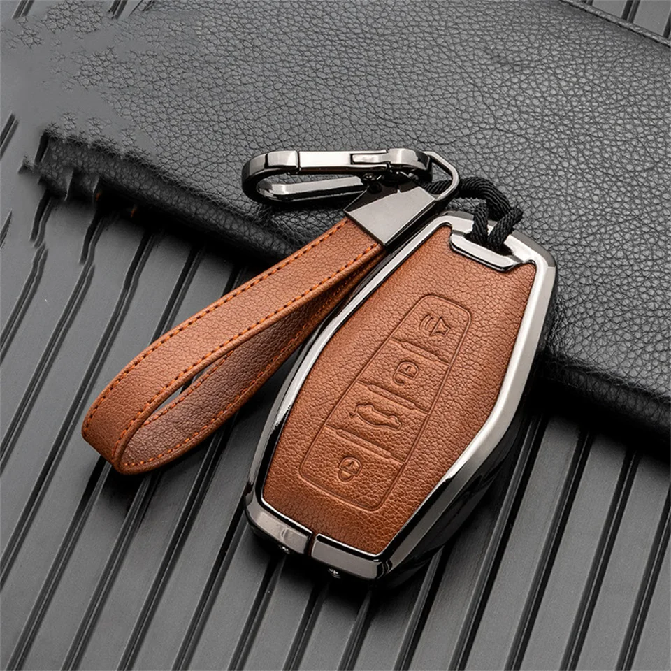 

Car Key Fob Cover Case Shell Holder Full Protector For Geely Coolray X6 Emgrand Global Hawk GX7 Accessories Car-Styling Keychain