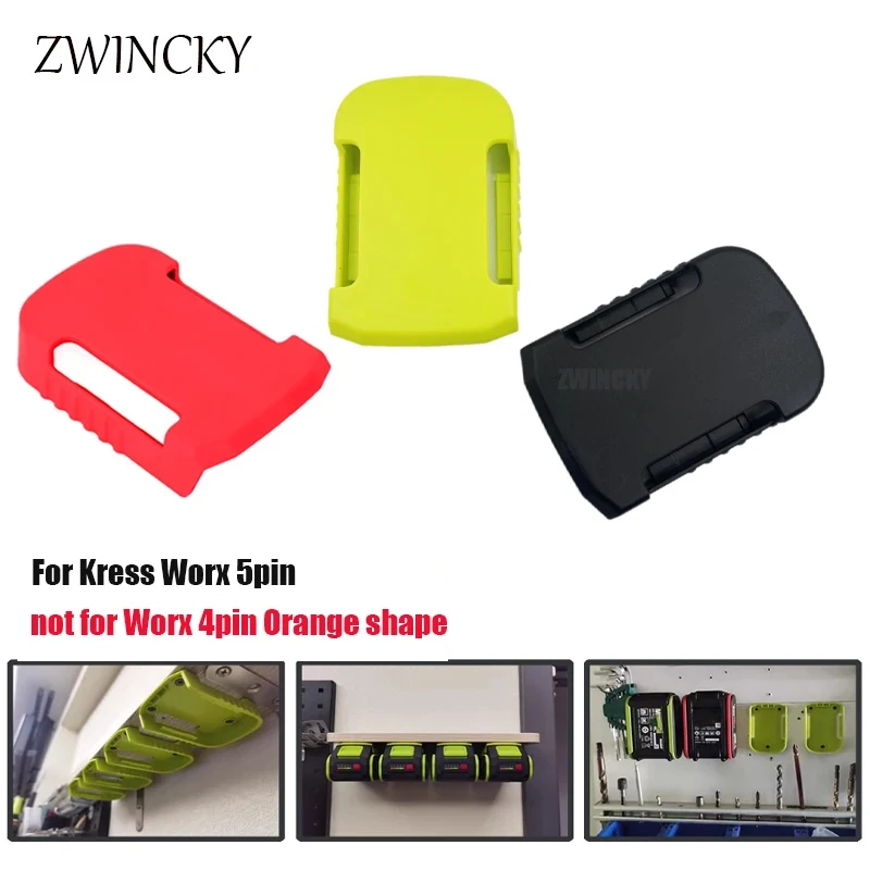 For Kress WORX5 PIN 20V Battery Holder Wall Storage Mounts Stander Mount Display Hanger Dock Battery Belt Buckle Secure