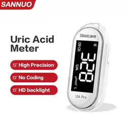 Sannuo Sinocare Uric Acid Tester UA Pro Meter to Prevent High Uric Acid for Home or Medical Use To Measure Uric Acid Gout