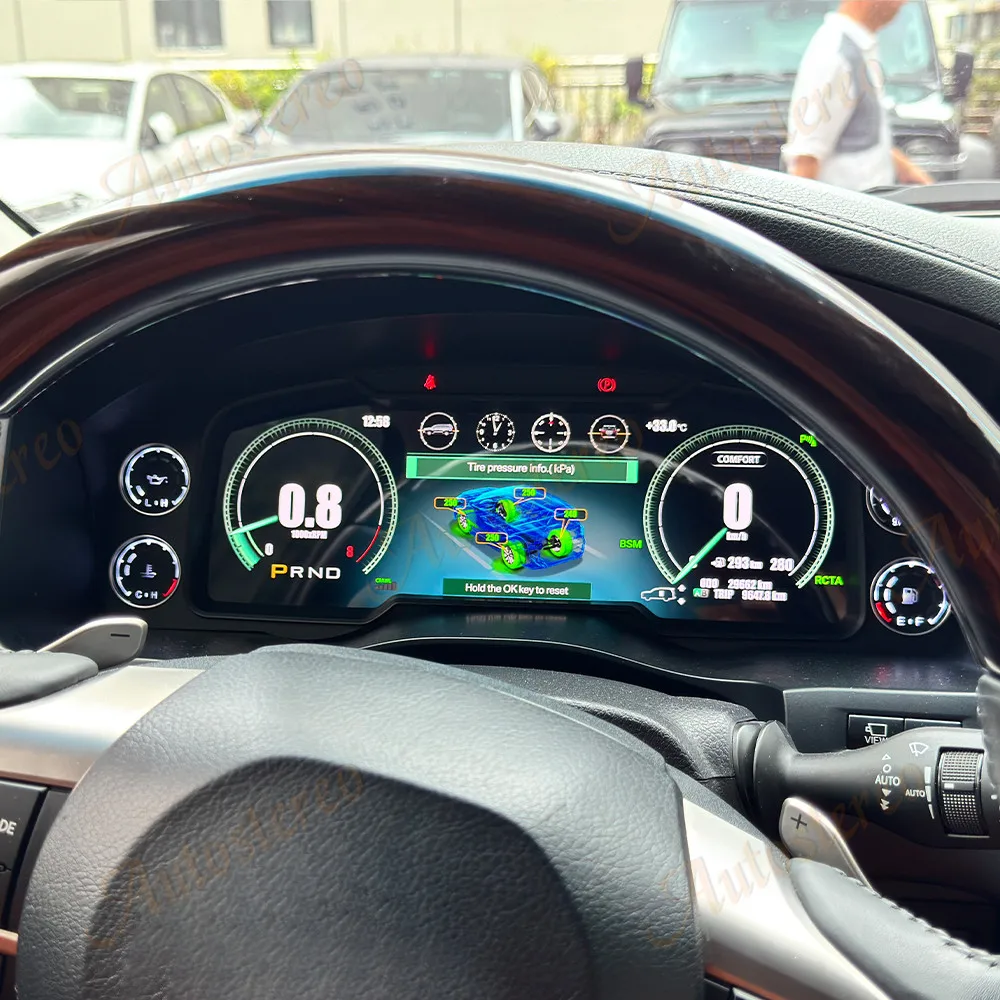 Car Odometer Linux T5 Digital Cluster Virtual Cockpit For Lexus LX570 2016-2021 Dashboard Speed Meter Screen Multimedia Player