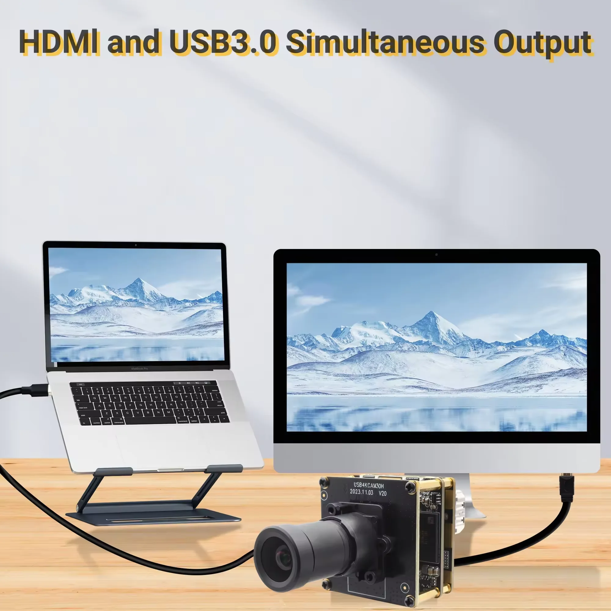 ELP Ultra HD 4K 60FPS HDMI USB3.0 Camera Module H.264/MJPEG/YUY2 Mini Webcam 8MP IMX415 Sensor Camera with 4mm Low Light Lens