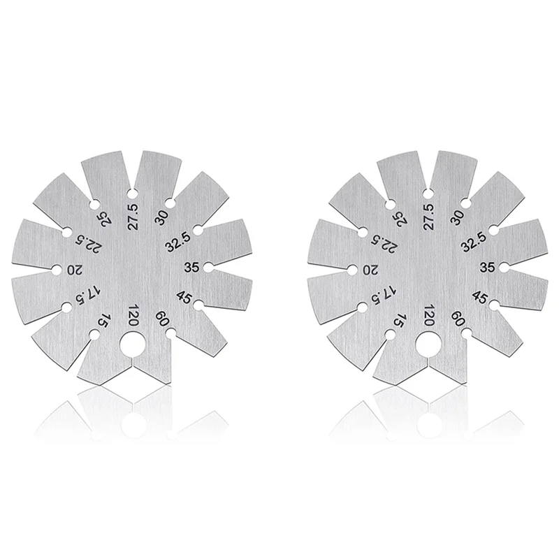 ABBN-2X Calibro smussato Calibro angolare per asse Forma rotonda Coltello Cercatore angolare Calibro angolare lama 15-120 °   Per la misurazione dell'angolo del coltello