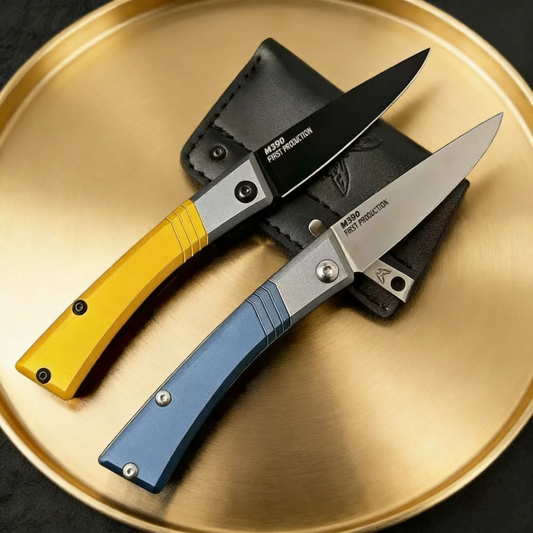 BM315 - Compact folding knife, portable pocket knife for travel, aluminum handle utility knife, EDC sharp fruit knife