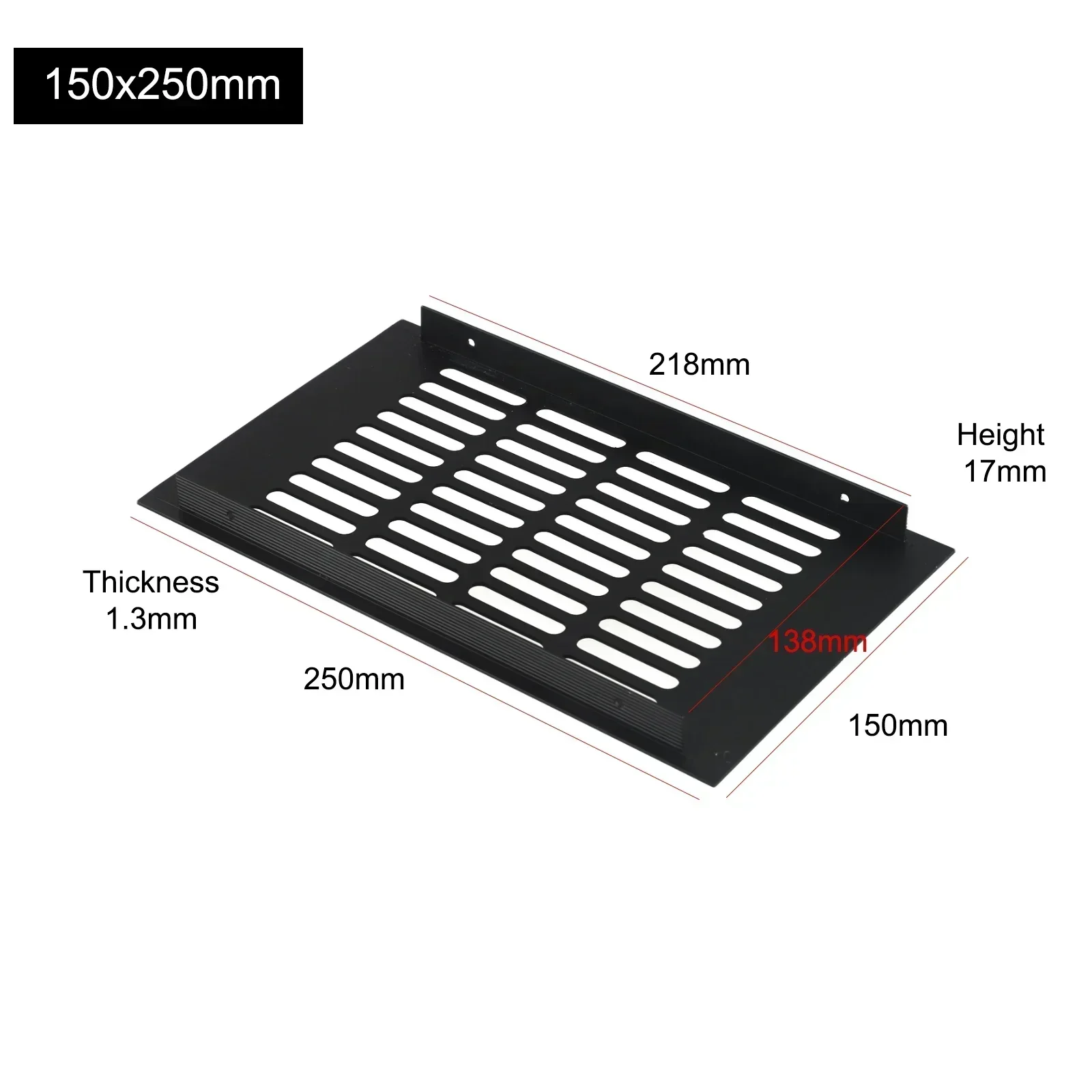150mm Ventilation Grills Aluminium Rectangular Breathable Mesh Cabinet Wardrobe Air Vent Grille Ventilation-Cover Exhaust Grid
