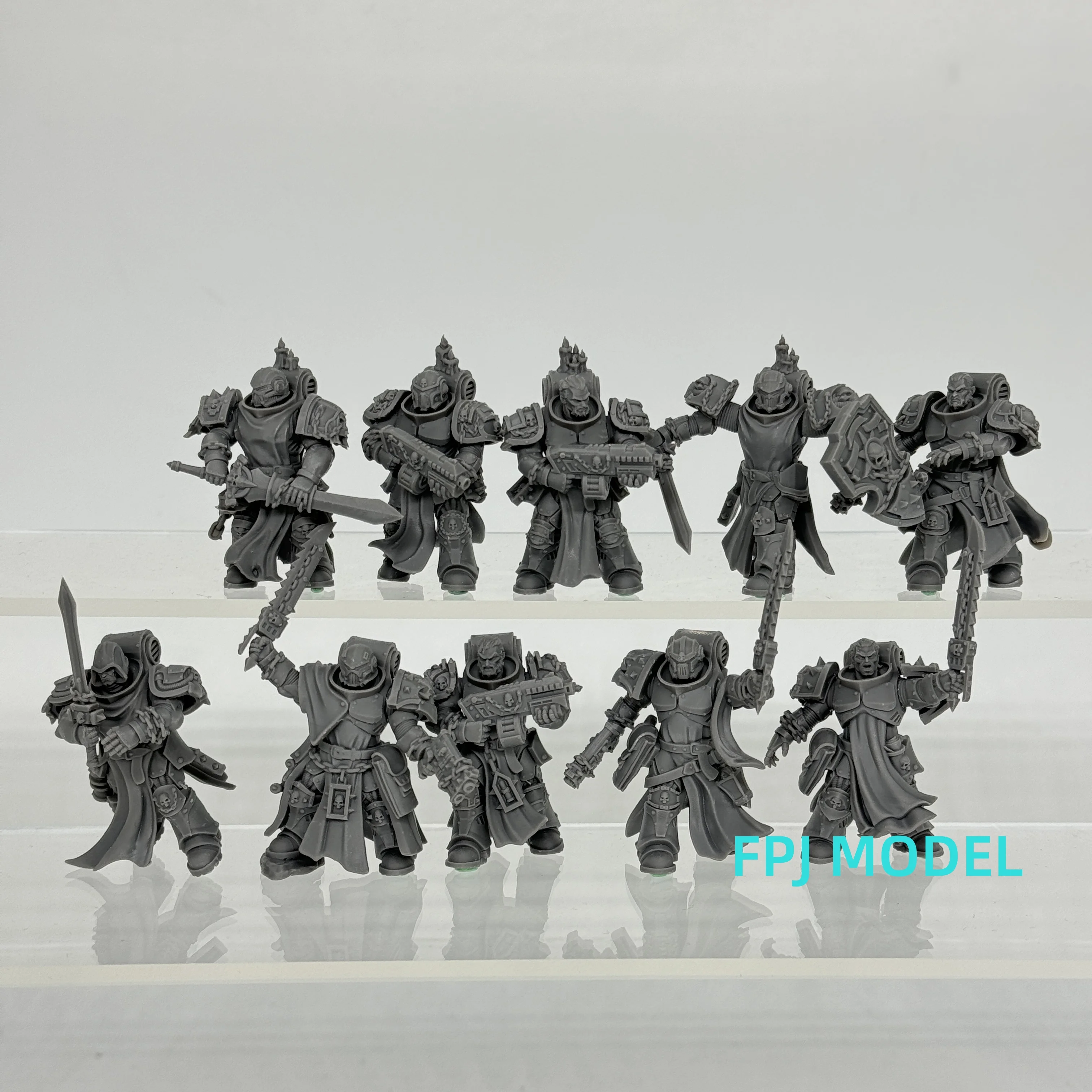 SOCRATIS CRUSADERS Resin Model Set War Gaming Unpainted Soldier 10 Figurines Tabletop miniatures for RPG