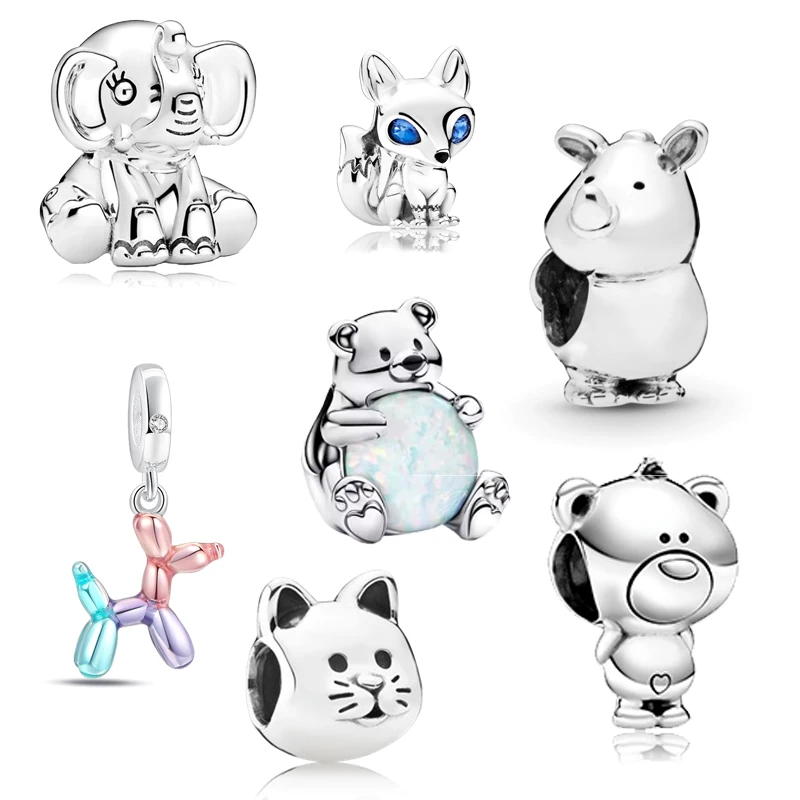 

Latest Hug Polar Bear Balloon Puppy Cat Cute Cartoon Cute Beads Original Suitable for Women DIY Jewelry Bracelet Gift