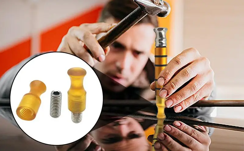 Car Door Small Dent Remover Car Dent Repair Tool Hook Hammer Replacement Head Flattening Pen Dent Dent Repair Accessories