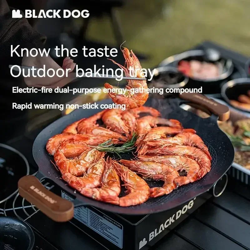 BLACKDOG Cookware Grill Picnic Plate Set Camping Non-stick Pans Outdoor Cutlery Travel Frying Tourist Portable Cooker Barbecue