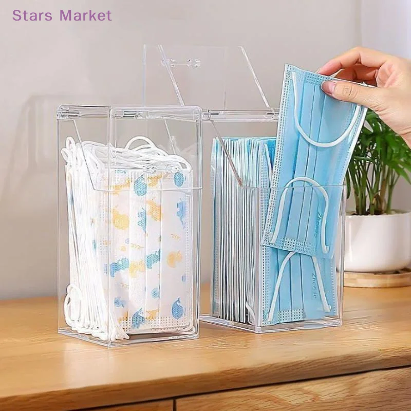 Face Mask Storage Box - New 1 Transparent Mask Storage Box