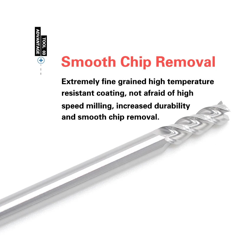 HRC55 Milling Cutter Alloy Coating Tungsten Steel Tool By Aluminum Cnc Maching 3 Blade Endmills Top Milling Cutter Wood Milling