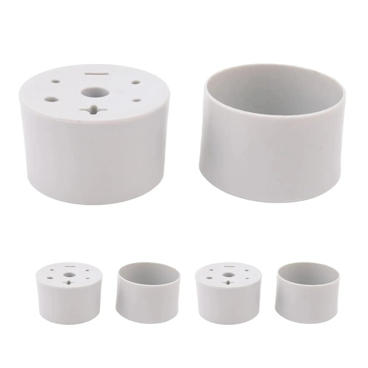 New Arrival 6 Pcs Cemetery Grave Vase Inserts Plastic Cemetery Flowers Holder Bracket with 7 Hole Cylindrical Reusable Cemetery