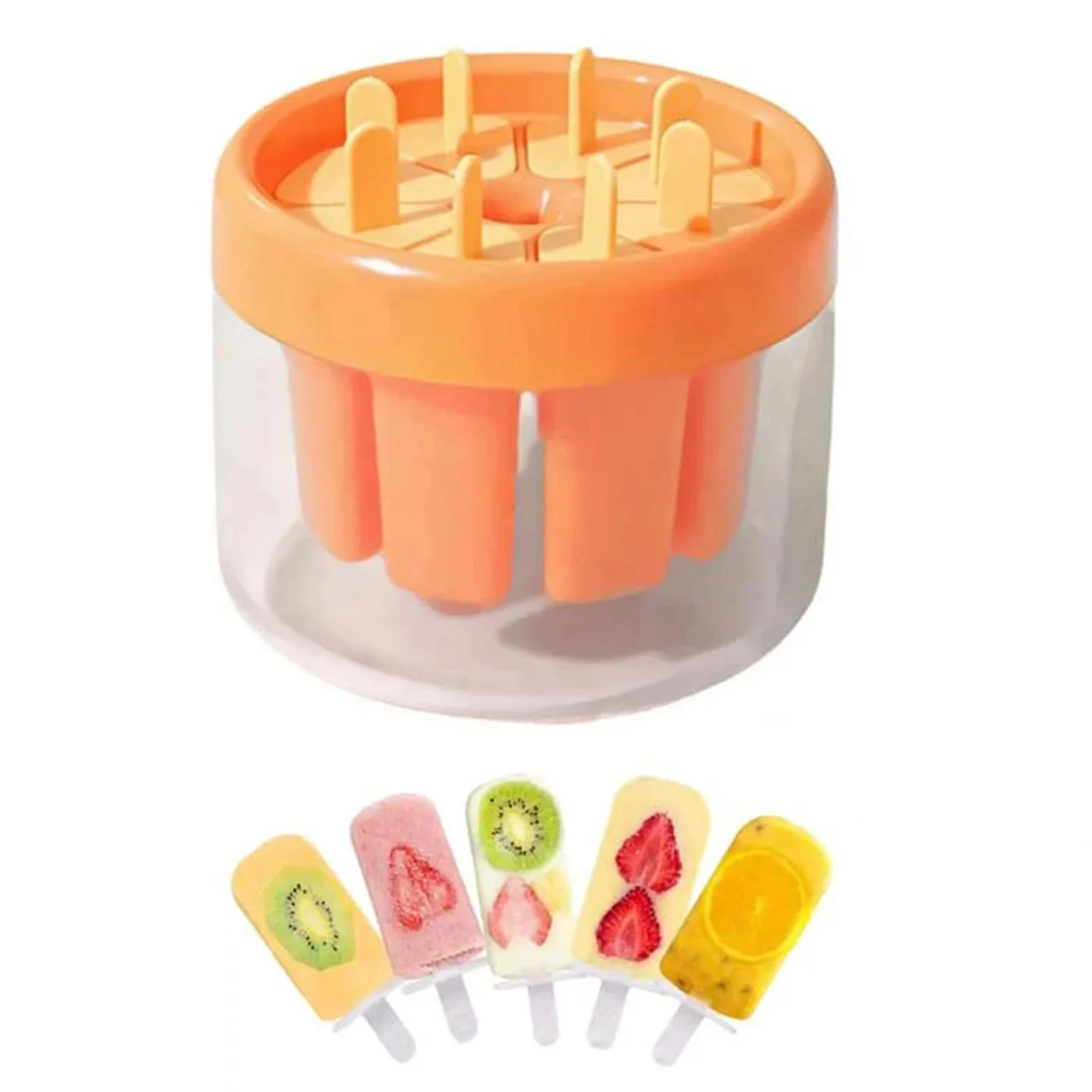 

DIY Homemade Ice Cream Mould Easy-Release Ice Pop Molds Gift for Friends Family Members