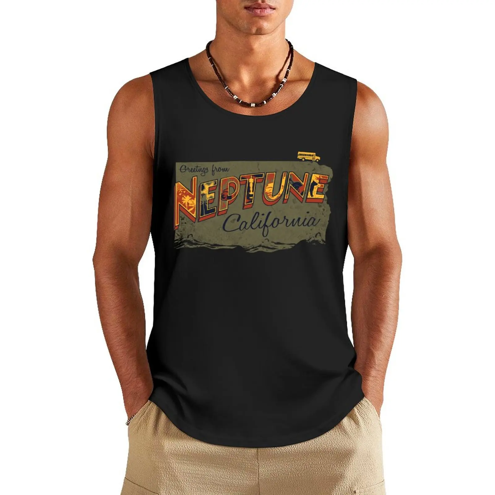 

Greetings from Neptune Tank Top clothes for men summer gym wear men