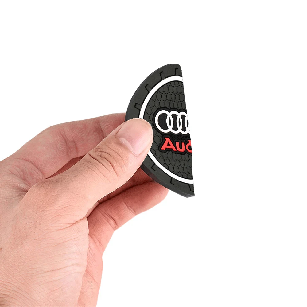 1/2Pcs Car Interior Water Cup Anti Slip Mat Silicone Coasters For Audi A4 B7 A7 S Line S3 S4 A8 A3 A1 A5 A6 Q5 Q3 TT Q2L Quattro