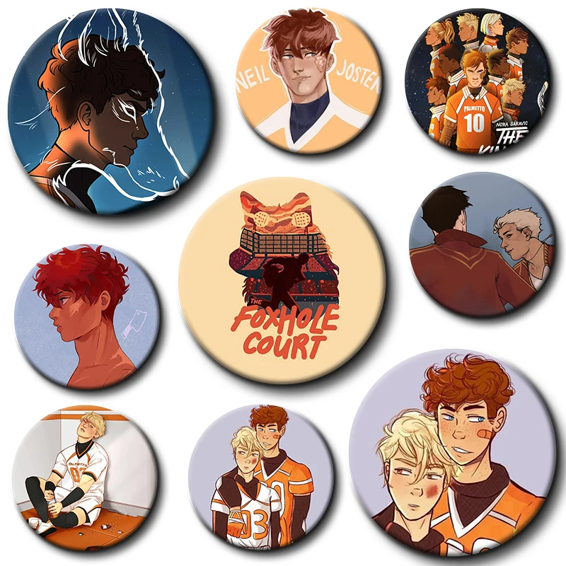 

Hot The Foxhole Court Button Pin Foxes Palmetto State Badge Fight Because You Don Know How To Die Brooch Bag Decor Fans Gifts