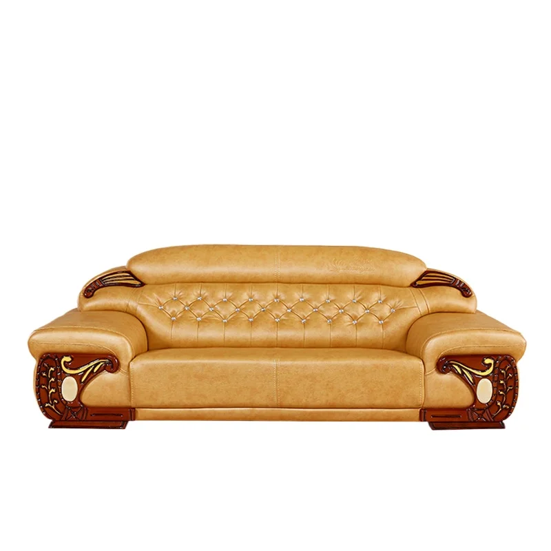 

European style, leather, sofa, living room, high-end, furniture, light luxury, luxury, villa