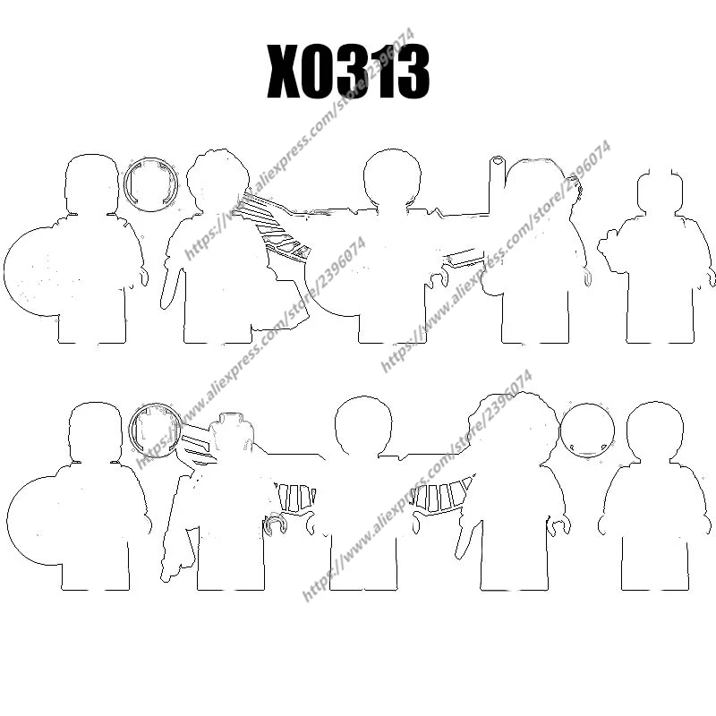 Фигурки-конструкторы X0313 XH1704 XH1705 XH1706 XH1707 XH1708 XH1709 XH1710 XH1711 XH1712 XH1713, 1 шт.