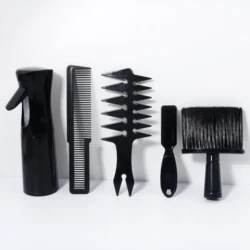 3/4/5pcs/lot Black Hair Comb Set Styling Hairdressing Comb Men's hair comb Barber Training Tail Comb Salon Studio HairCut Comb